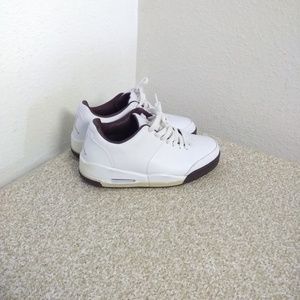 Nike Jordan Brown And White Leather Sneakers